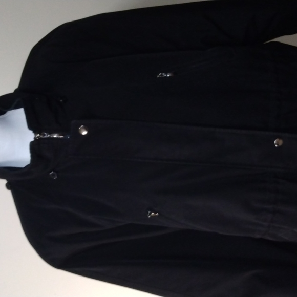 LIZ CLAIBORNE HIGH SHEEN LIGHT WEIGHT WINTER COAT BLACK WOMEN'S SIZE XL - Picture 2 of 8